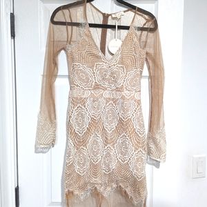 Luxxel Mesh Bodycon Dress